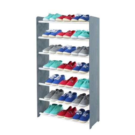 Regał na buty RBS-7-65 · biel szczebelków · grafitowy dekor boków
