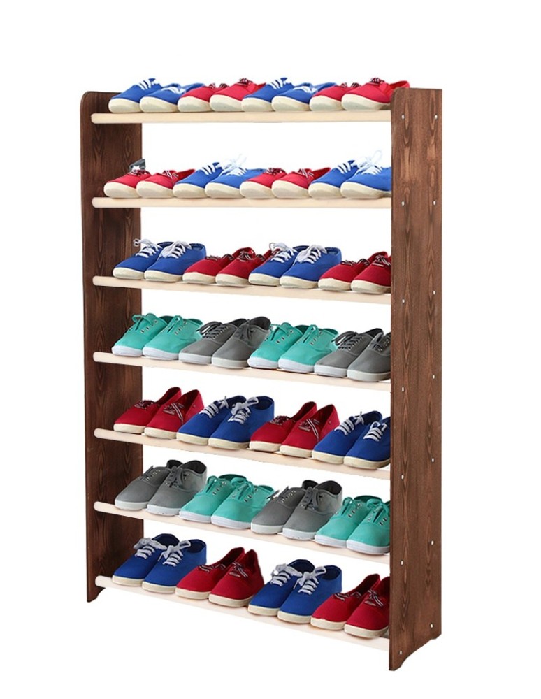 Regały na buty/ szafki otwarte RBS - Regał na buty RBS-7-90 brąz i biel - produkt MODO24.PL 1