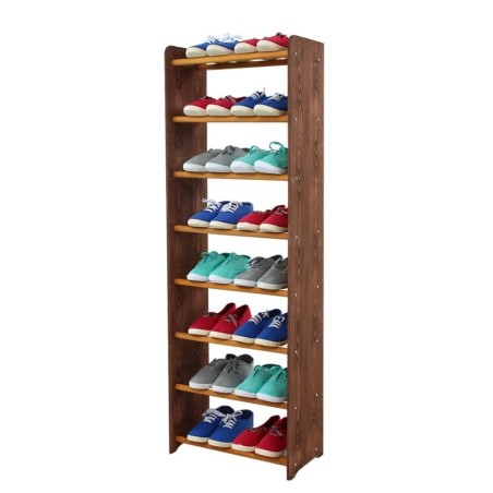 Regał na buty RBS-8-45 · brązowe boki(dekor) · drążki w kolorze olchy