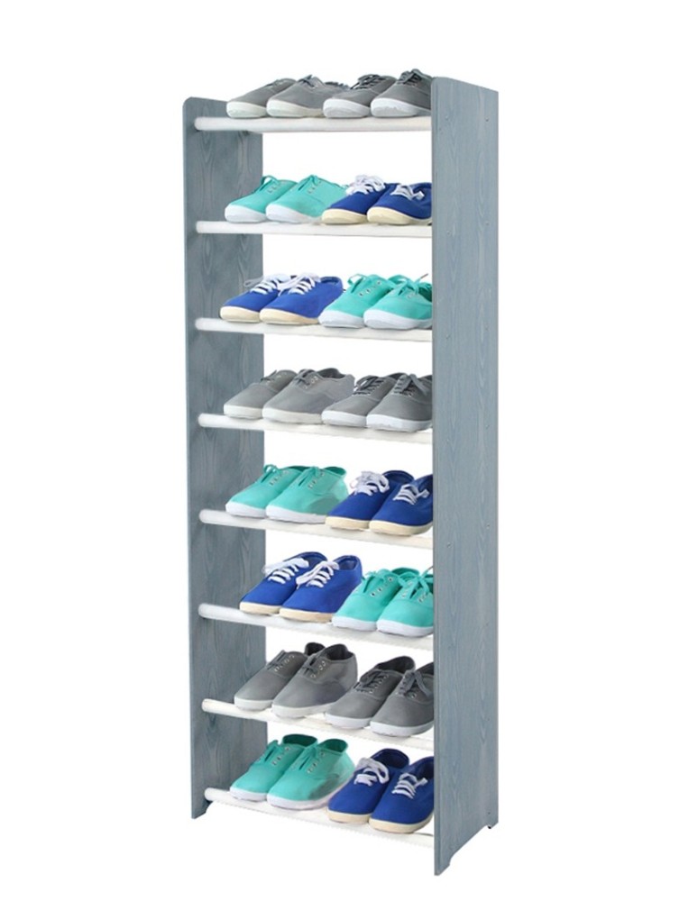Regały na buty/ szafki otwarte RBS - Regał na buty RBS-8-45 grafit i biel - produkt MODO24.PL 1