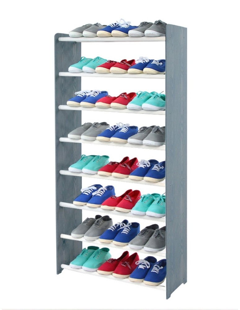 Regały na buty/ szafki otwarte RBS - Regał na buty RBS-8-65 ciemny grafit i biel - produkt MODO24.PL 1