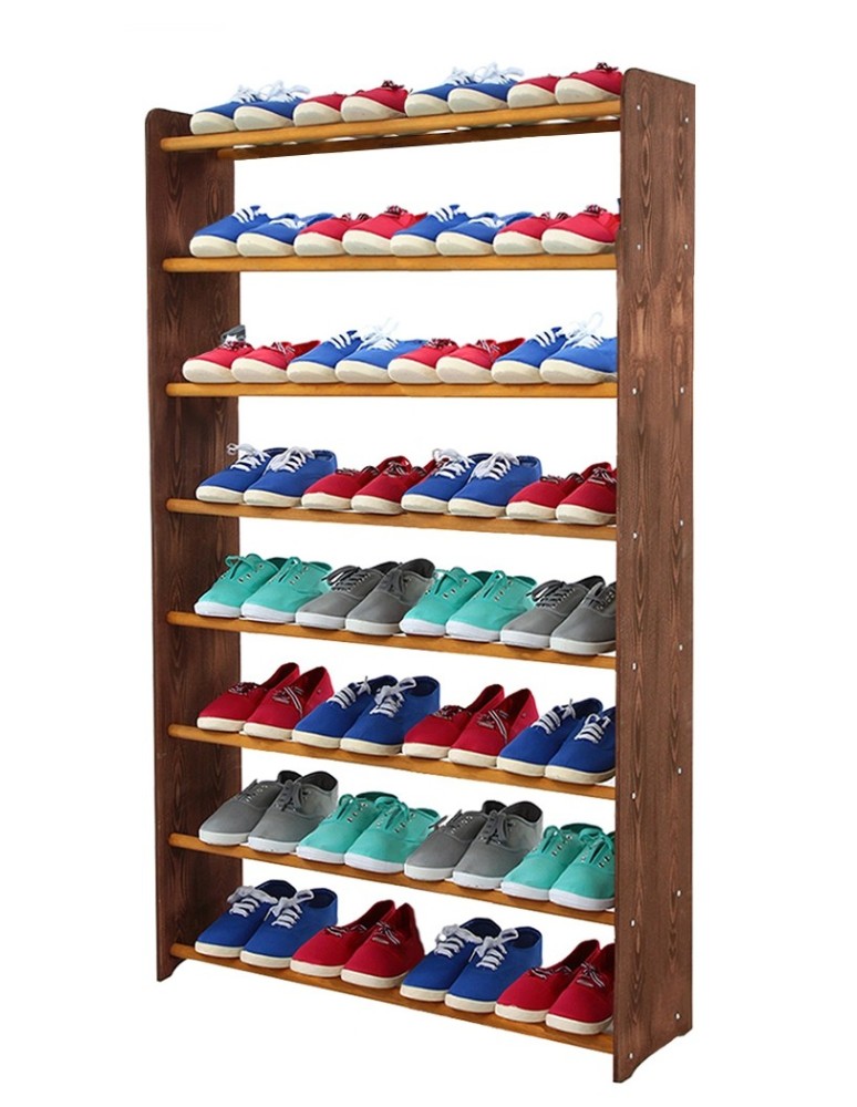 Regały na buty/ szafki otwarte RBS - Regał na buty RBS-8-90 w kolorach olcha - ciemny brąz - produkt MODO24.PL 1