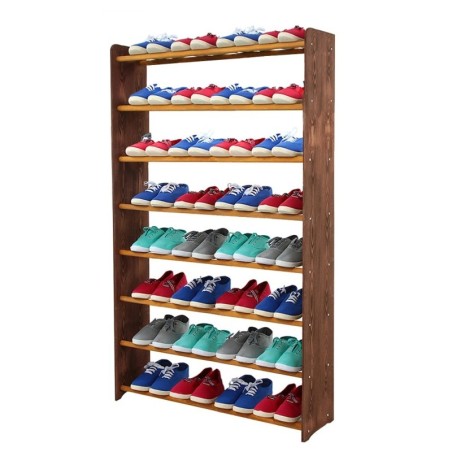 Regał na buty RBS-8-90 w kolorach olcha - ciemny brąz