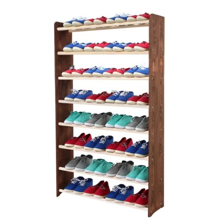 Regał na buty RBS-8-90 ciemny brąz i biel