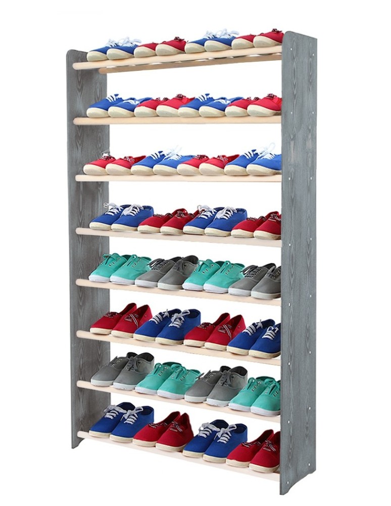Regały na buty/ szafki otwarte RBS - Regał na buty RBS-8-90 · ciemny grafit i biel - product MODO24.PL 1