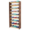 Regał na buty RBS-9-65 · olchowe drążki · brązowe boki