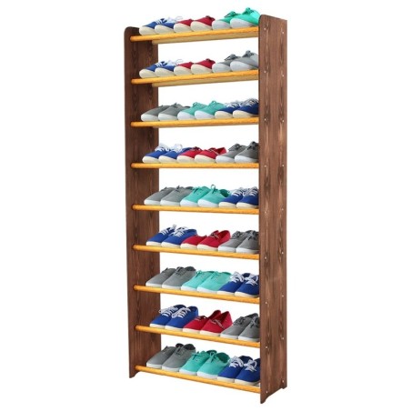 Regał na buty RBS-9-65 · olchowe drążki · brązowe boki