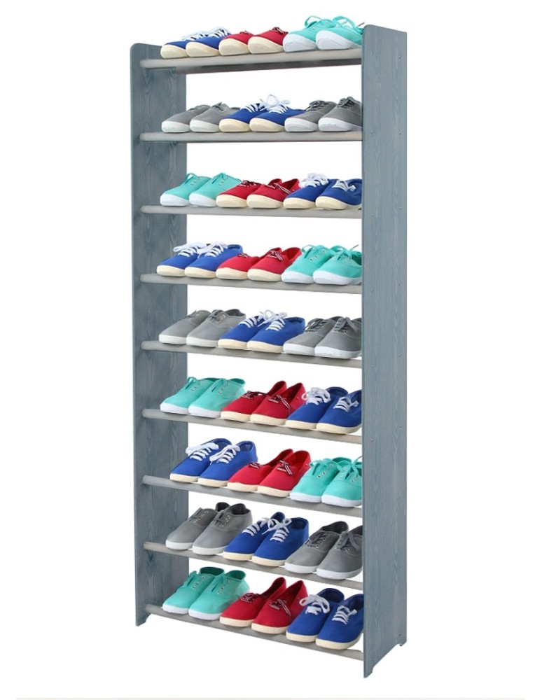 Regały na buty/ szafki otwarte RBS - Regał na buty RBS-9-65 w kolorze grafitowym - produkt MODO24.PL 1