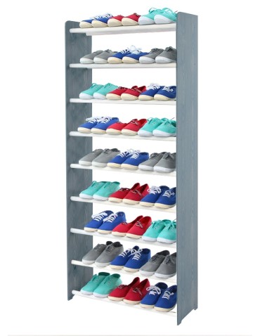 Regał na buty RBS-9-65 · białe szczebelki · grafitowe boki