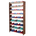 Regał na buty RBS-9-90 · ciemny brąz boków · biel drążków