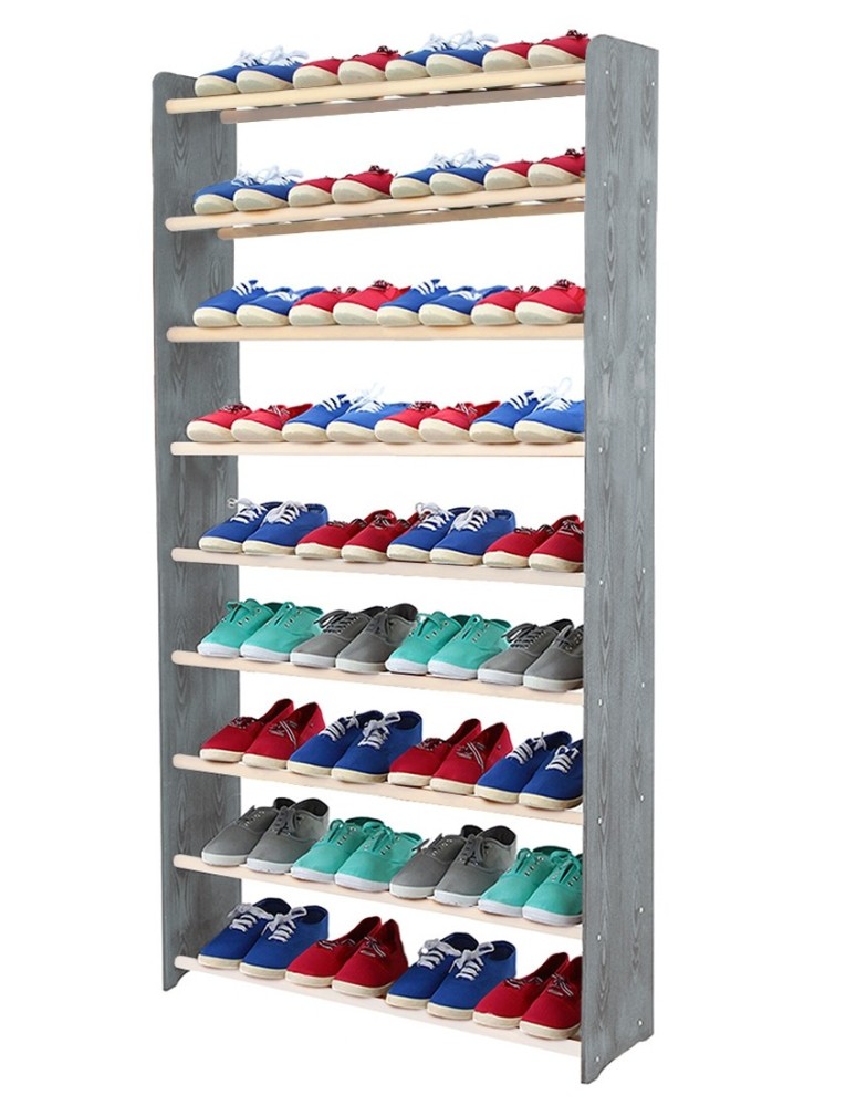 Regały na buty/ szafki otwarte RBS - Regał na buty RBS-9-90 grafit i biel - produkt MODO24.PL 1