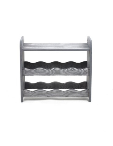 Regał na wino RW-16-8P Ciemny grafit dekor