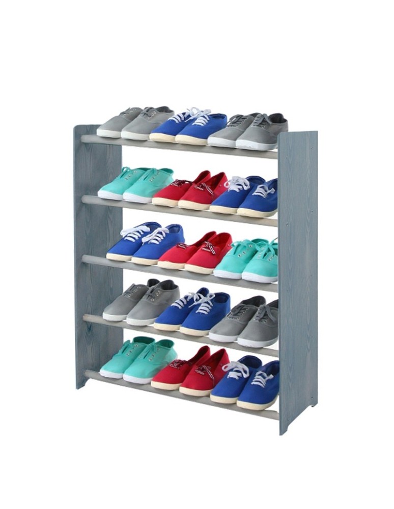 Regały na buty/ szafki otwarte RBS - Regał na buty RBS-5-65 · ciemnografitowy · boki zdobione dekorem - produkt MODO24.PL 1