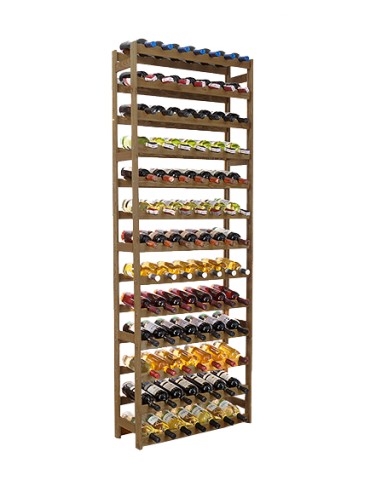 Sosnowy regał na wino RW-1-91 ▪ W kolorze brązowym