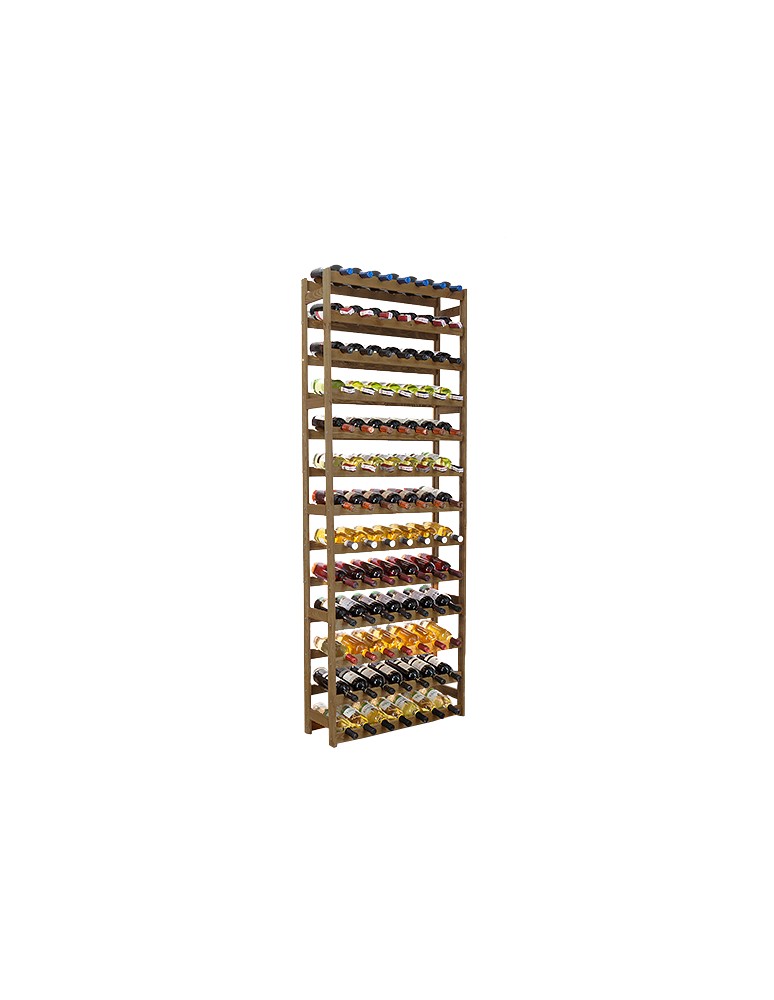 Otwarte regały alkoholowe RW-1 - Sosnowy regał na wino RW-1-91 ▪ W kolorze brązowym - produkt MODO24.PL 1