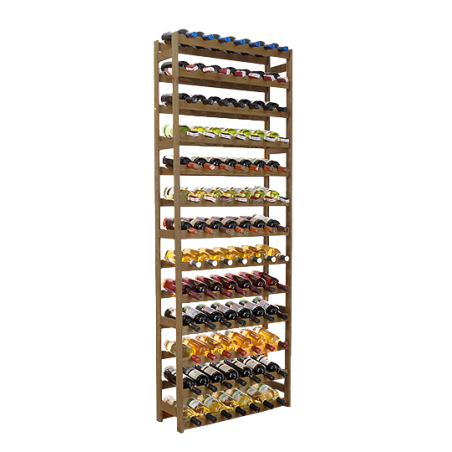 Sosnowy regał na wino RW-1-91 ▪ W kolorze brązowym