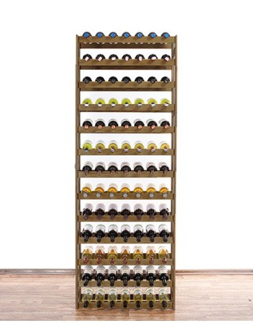 Sosnowy regał na wino RW-1-91 ▪ W kolorze brązowym - product 2