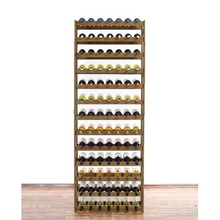 Sosnowy regał na wino RW-1-91 ▪ W kolorze brązowym