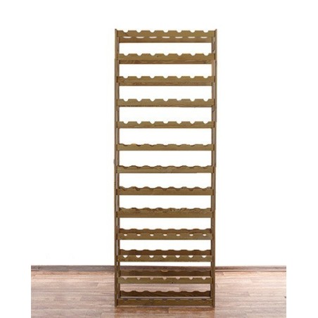 Sosnowy regał na wino RW-1-91 ▪ W kolorze brązowym