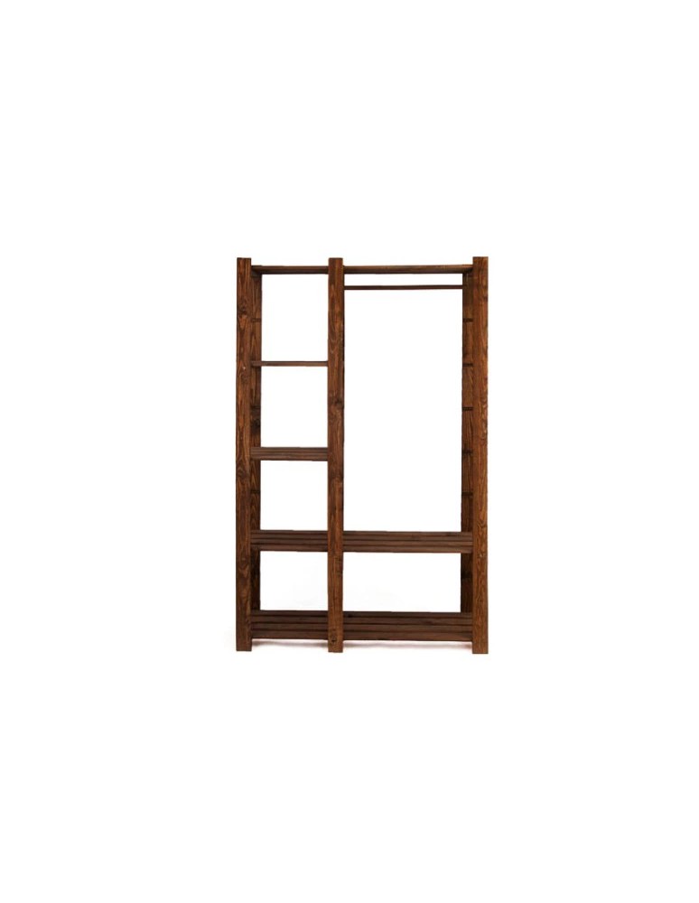 regały seria B - Regał sosnowy B-25 170x110x38, 5 półek ażurowych brązowy - product MODO24.PL 1