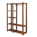 Regał sosnowy B-25 170x110x38, 5 półek ażurowych brązowy