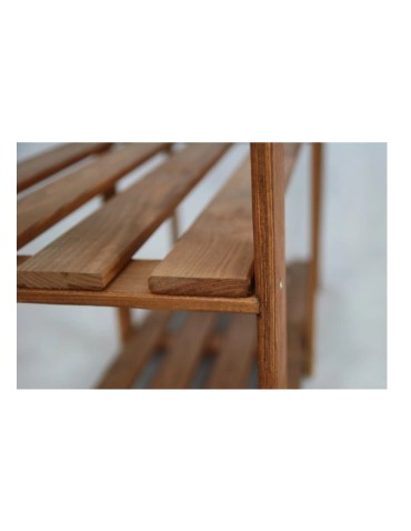 regały seria B - Regał sosnowy B-25 170x110x38, 5 półek ażurowych brązowy - product 3