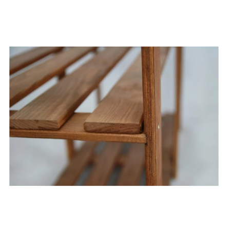 Regał sosnowy B-25 170x110x38, 5 półek ażurowych brązowy