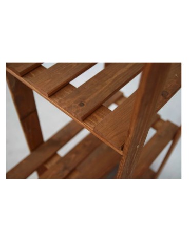 regały seria B - Regał sosnowy B-25 170x110x38, 5 półek ażurowych brązowy - product 4