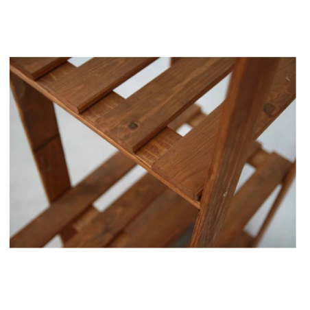 Regał sosnowy B-25 170x110x38, 5 półek ażurowych brązowy