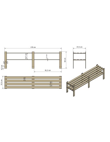 regały seria B - Regał drewniany B-05 - product 4