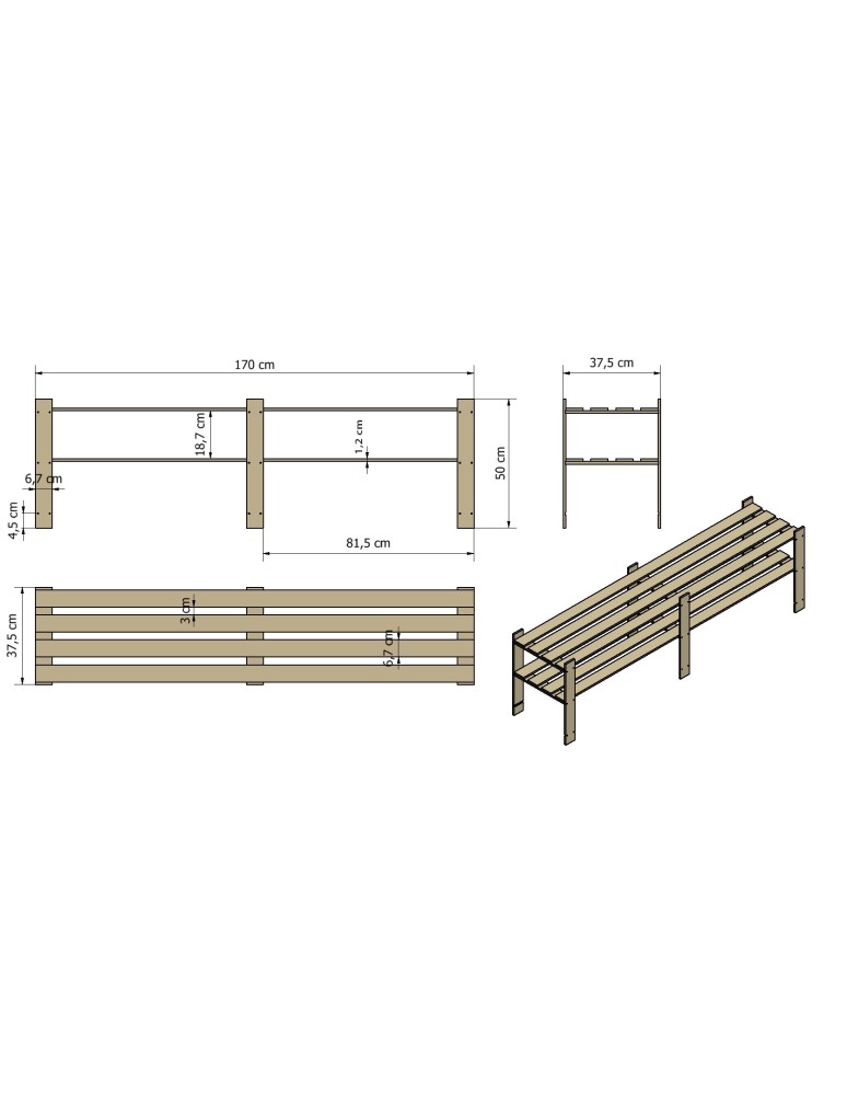 regały seria B - Regał drewniany B-05 - product MODO24.PL 4