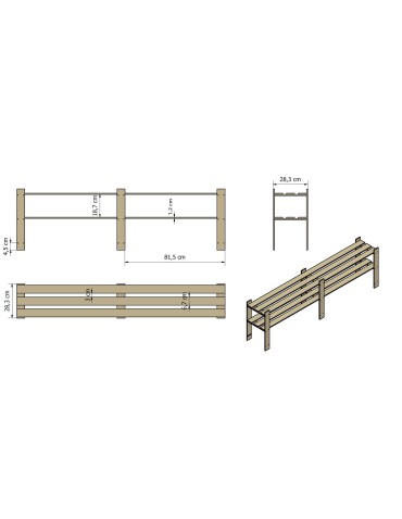 regały seria B - Regał drewniany B-04 - product 4