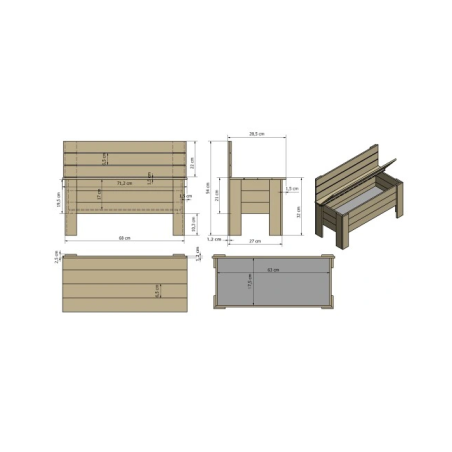 Skrzynia B-12 olejowana olcha