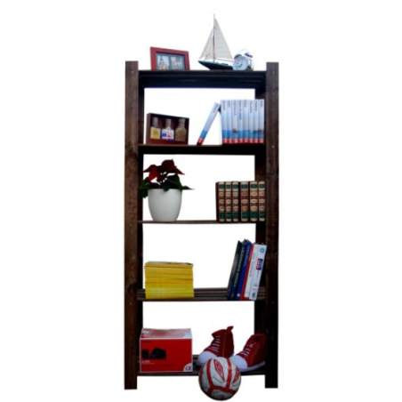 Pięciopółkowy regał sosnowy B-24 170x80x38, w kolorze brązowym