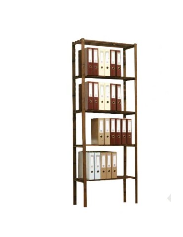 regały serii RA - Regał drewniany RA-5K-80 w kolorze brązowym - product 3