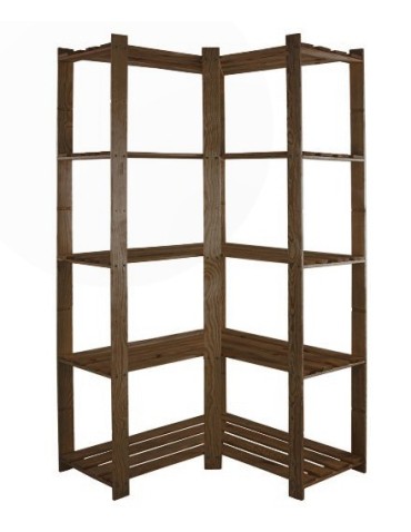 Narożny regał sklepowy B-20 brązowy