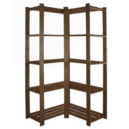 Narożny regał sklepowy B-20 brązowy