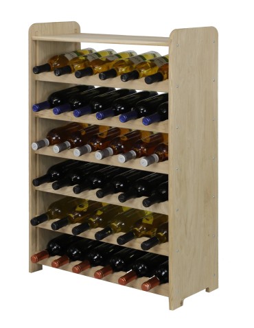 Regał dębowy na 36 butelek · RW-22-36P · drewno w stanie surowym