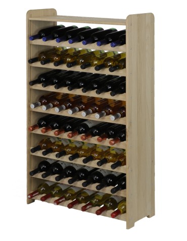 Regał dębowy na 56 butelek · RW-22-56P · drewno w stanie surowym