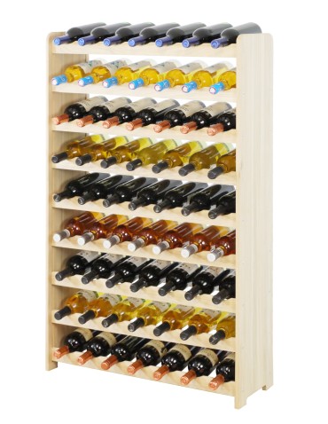 Regał dębowy na 63 butelki · RW-22-63 · drewno w stanie surowym