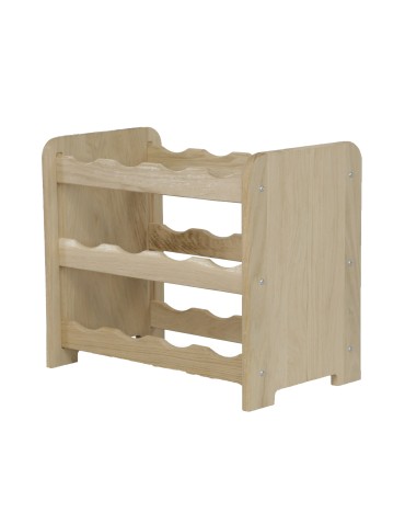 Seria RW-22 - Regał dębowy na 12 butelek · RW-22-12 · lite drewno w stanie surowym - product 3