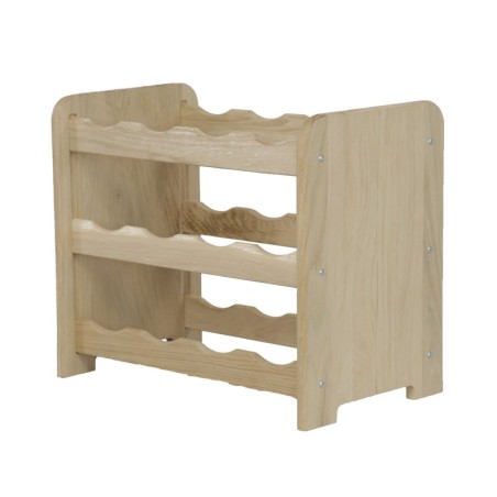 Regał dębowy na 12 butelek · RW-22-12 · lite drewno w stanie surowym