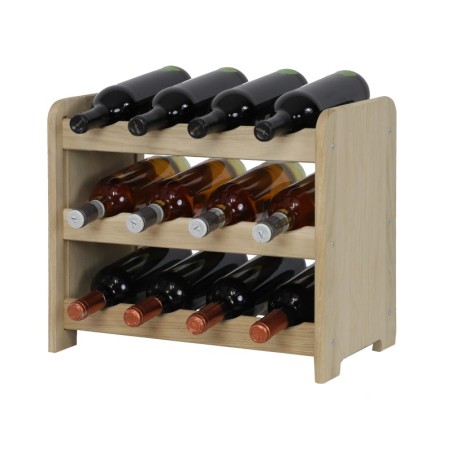 Regał dębowy na 12 butelek · RW-22-12 · lite drewno w stanie surowym