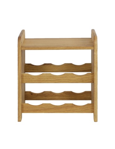 Dębowy regał winiarski · RW-22-6P · olejowany · kolor brązowy - product 2