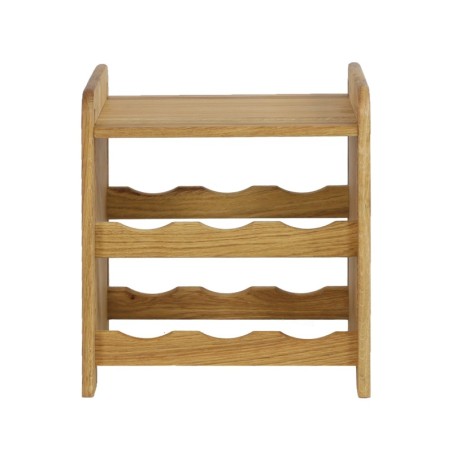 Dębowy regał winiarski · RW-22-6P · olejowany · kolor brązowy