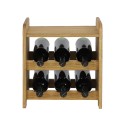 Dębowy regał winiarski · RW-22-6P · olejowany · kolor brązowy