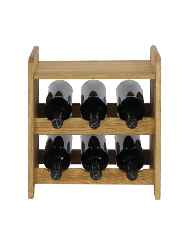 Seria RW-22 - Dębowy regał winiarski · RW-22-6P · olejowany · kolor brązowy - product 3