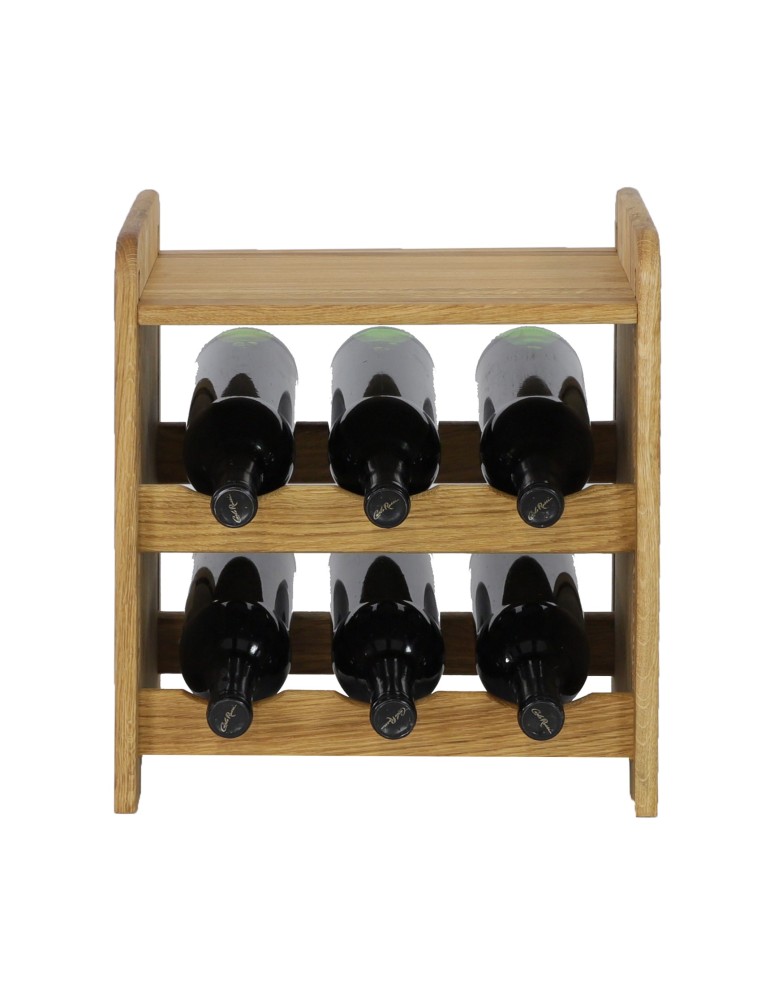 Seria RW-22 - Dębowy regał winiarski · RW-22-6P · olejowany · kolor brązowy - product MODO24.PL 3