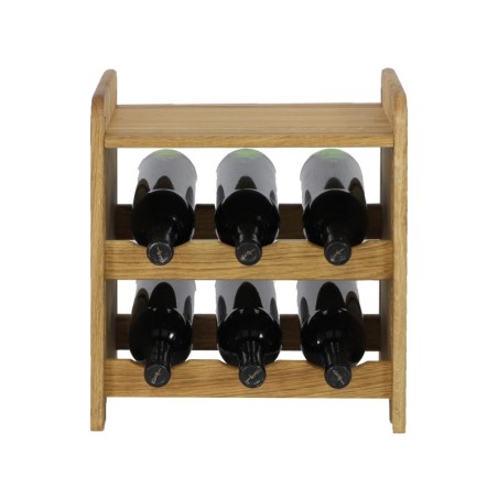 Dębowy regał winiarski · RW-22-6P · olejowany · kolor brązowy