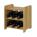 Dębowy regał winiarski · RW-22-6P · olejowany · kolor brązowy